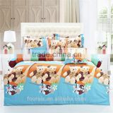 hot 133*72 40s reavtive printed duvet cover bed sheet pillow/cushion 4pcs king queen size 100% cotton bear cartton bedding set