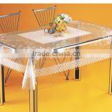 TJ-4906 Transparent Emboossed Tablecloth With Golden & Silver