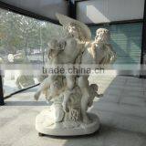 Large White Marble Angel Garden Statue thumbnail-2