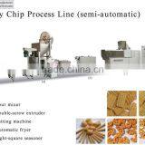 Jinan Twin Screw Extruded Fried Wheat Flour Snack Chips Process Line thumbnail-2