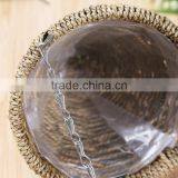 Cone Shape Natural Straw Woven Flower Decorative Hanging Basket thumbnail-3