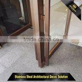 Custom Made Stainless Steel Glass Door for Building Entry Gate thumbnail-3
