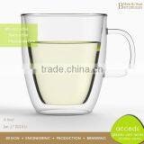 Lower MOQ Borosilicate Glass Coffee Cup With Glass Handle thumbnail-3