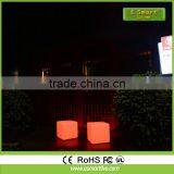 led cube light solar light/ led cube seat lighting/ 50cm 3d led cube for wedding decoration