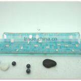 Hotel Decoration Blue Shimmering Mirrored Mosaic Fresh Art Deco Vase thumbnail-3