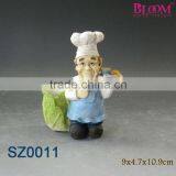 Resin cooking chef design toothpick holder