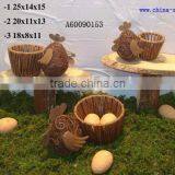 Easter Hen Decor-rattan thumbnail-1