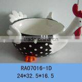 Ceramic Easter Gift,cock Candy Holder, Fruit Holder thumbnail-1