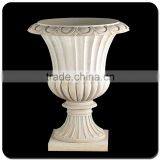 Garden Decoration Natural Stone White Marble Flowerpot thumbnail-1