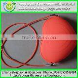 Silicone Purple Heart Shape Long Strap Shoulder Bag thumbnail-1