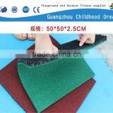 (HC-1004 ) Red ,yellow ,blue ,green Color Anti-slip 25mm Heavy Duty Children Playground Shock Absorber Rubber Mat thumbnail-1