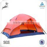 Two Door Fiberglass Poles Polyester Fabric Camping Tent for Family thumbnail-2