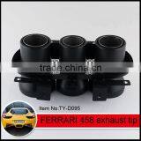 Auto Tuning Stainless Steel Sportycar Exhaust Tips for Ferrari 458 Carbon Fiber thumbnail-4