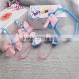 Cheap Baby Girls Headwear Set Grosgrain Ribbon Bow Hair Accessories for Kids thumbnail-4