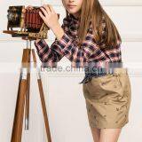 New Design Spring Middle Classic School Uniform Plaid Shirt thumbnail-4