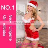 Top Supplier Fat Women Stretchy Spandex Dress With Fur Christmas Costumes for Adults thumbnail-1
