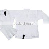 White Medium Weight Karate Uniforms thumbnail-1