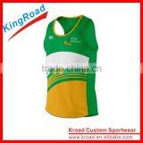 Quick Dry Fit Running Singlet With Sublimated Printing, Running Tanks for Mens and Ladies thumbnail-1