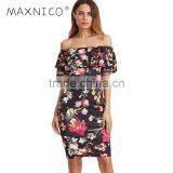 Maxnegio off Shoulder a Line Online Woman Summer Dresses
