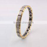 316L Steel Positive Bio Energy Bracelet Bangle 12mm Men Italian Link Bracelet Charm thumbnail-1