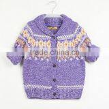 Spring Winter Little Grils Sweater Kids Knitted Sweater With Button Children Knit Pullover Sweaters thumbnail-3