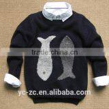 Custom Graphic Pullover Children's Sweaters With Collar thumbnail-1