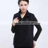 Wholesale Fashion Cheap Navy Blue Polar Fleece Vest With Embroidery Logo Design thumbnail-1