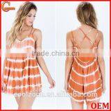 Perfect Tie Dye Grid-patterned Latest Beach Dress Designs thumbnail-1