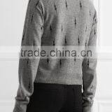 2017 Fashion Ladies Wholesale Custom Knit Shrug Cashmere Cardigan Sweater Woman Crew Neck thumbnail-3