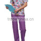 Wholesale Fashion Medical Scrub Printed Uniform thumbnail-2