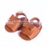 New Design Fringed Genuine Leather Baby Sandals, Baby Fringed Sandals thumbnail-2