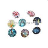 18mm Glass Fit Snap Button Bracelets Round Silver Tone At Random Tree Pattern thumbnail-1