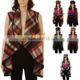 Plaid Sherpa Waistcoat thumbnail-1