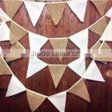 Rustic Burlap Bunting & Calico Flags Country Weddings Bunting & Barn Dance Bunting thumbnail-1