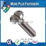 Made in Taiwan Black Nylon Combination Phillips Slotted Drive Polycarbonated Stainless Steel Binding Head Machine Screw thumbnail-4