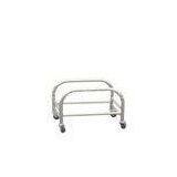 Unfolding Stainless Steel Shelving Racks On Wheels Supermarket Shopping Basket Holder