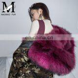 2016 Hot Sell Chinese Military Big Raccoon Fur Collar Parka Real Fox Fur Linling Camouflage Coat Women Winter Parka thumbnail-1
