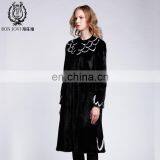 Luxury Mink Fur Overcoat Ladies Fur Dress Fly Wing Pattern Mink Fur Coat thumbnail-2