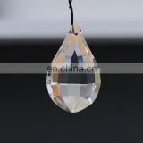 Machine cut 38mm crystal drop stones for chandelier parts