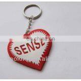 Loving Heart Custom Logo Plastic Key Chain,soft PVC Keychain,rubber Keyring