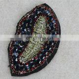 Fancy Style Lip Rhinestone Patch Gold Lurex Applique thumbnail-4