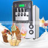 Китайский ресторан. Компактный настольный аппарат для приготовления рожков с замороженным йогуртом и мороженым. Настольный радужный аппарат для приготовления мягкого мороженого