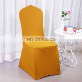 Hotel Polyester Fabric Stretch Elastic Universal White Spandex Wedding Chair Covers for Weddings Party Banquet thumbnail-5