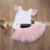 Mother and Daughter Clothes Fashion Tshirt+Bowknot Pink Mesh Skirt Baby Clothes Mom and Daughter Dress Family Matching Clothes thumbnail-5