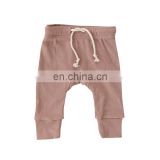 Comfy Organic Cotton Solid Baby Pajamas Pants Toddler Trousers