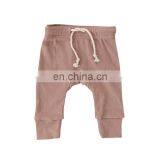 Comfy Organic Cotton Solid Baby Pajamas Pants Toddler Trousers