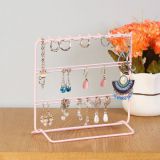 Decorative Earring Necklace Rack Golden Metal Jewelry Display Stand For Metal Rock