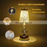 High Quality Luxury Modern Nordic Crystal Golden Table Lamp Usb Rechargable Hotel Bedside Bar Restaurant Retro Lamp thumbnail-4
