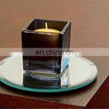 Decorative Beveled Edge Mirror Candle Plate thumbnail-3