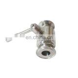 DIN/SMS/3A Sanitary 2 Way Ball Valve Triclamp End With Stainless Steel Handle Forged Valve Body thumbnail-4